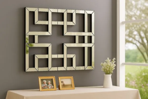 آینه دکوراتیو دیواری هندسی