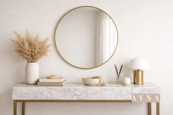 آینه کنسول چوبی