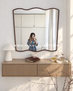 آینه دکوراتیو چوبی صدف